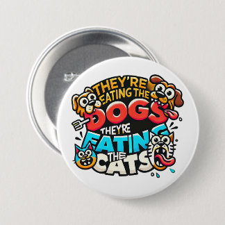 De äter Hundar & Cats Pin Knapp