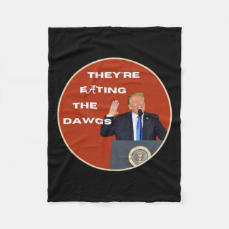 De äter Hundar Dawgs-rösträtt för Presi Fleecefilt