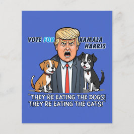 De äter Hundar Funny Trump Kamala 2024 Flygblad