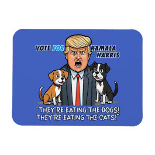 De äter Hundar Funny Trump Kamala 2024 Magnet