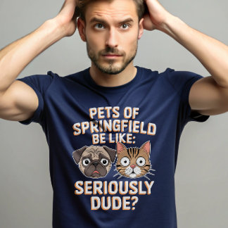 De äter hundar-katterna Springfield Pets T Shirt