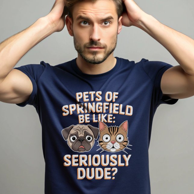 De äter hundar-katterna Springfield Pets T Shirt (Skapare uppladdad)