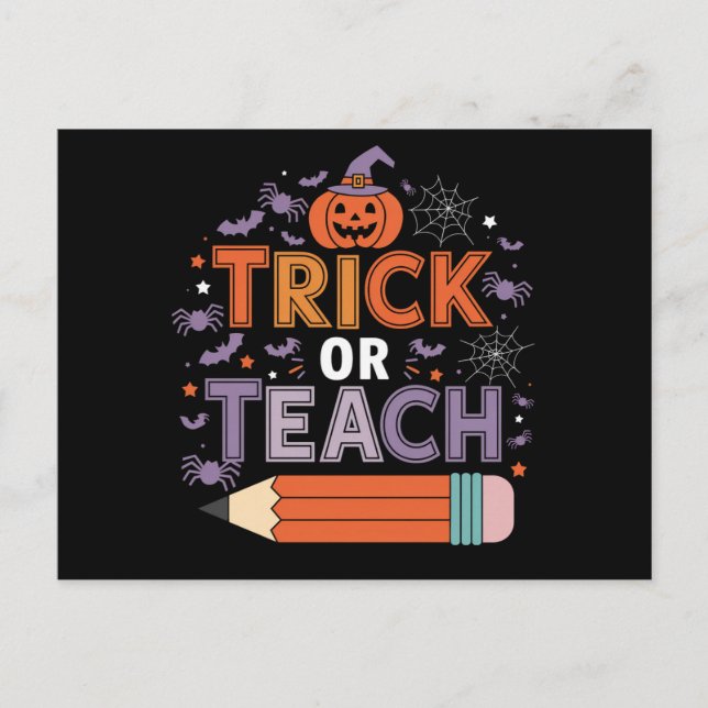 De äter Hundar och katter och husdjur Halloween Vykort (Framsida)