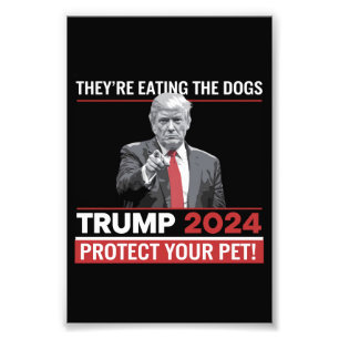 De äter hundarna Trump 2024 Debatt Fototryck