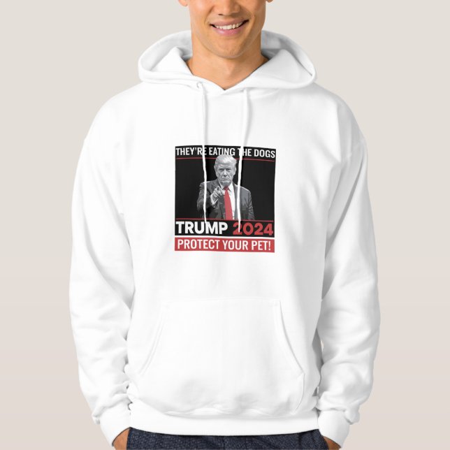 De äter hundarna Trump 2024-debatt  Hoodie (Framsida)