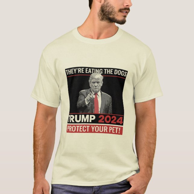 De äter hundarna Trump 2024-debatt  T Shirt (Framsida)