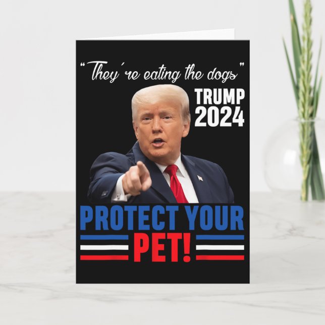De äter hundarna Trump 2025 Debyte Skydda Kort (Framsida)