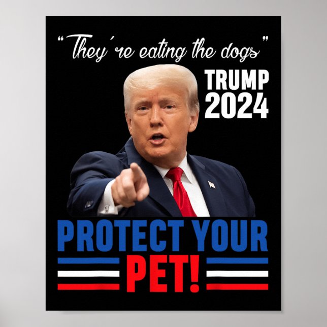 De äter hundarna Trump 2025 Debyte Skydda  Poster (Framsidan)