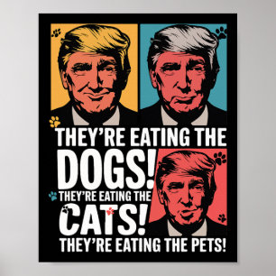 De äter hundarna Trump Vs Kamala 2025 Val Poster