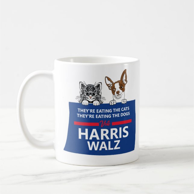 De äter husdjuren - Vote Harris Walz Kaffemugg (Vänster)