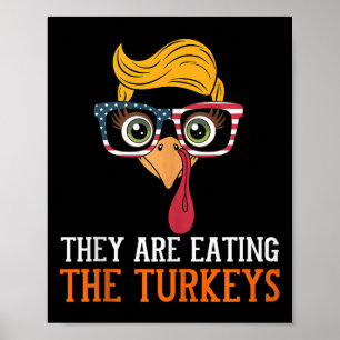De äter kalkoner en vacker Thanksgiving Turkiet Poster