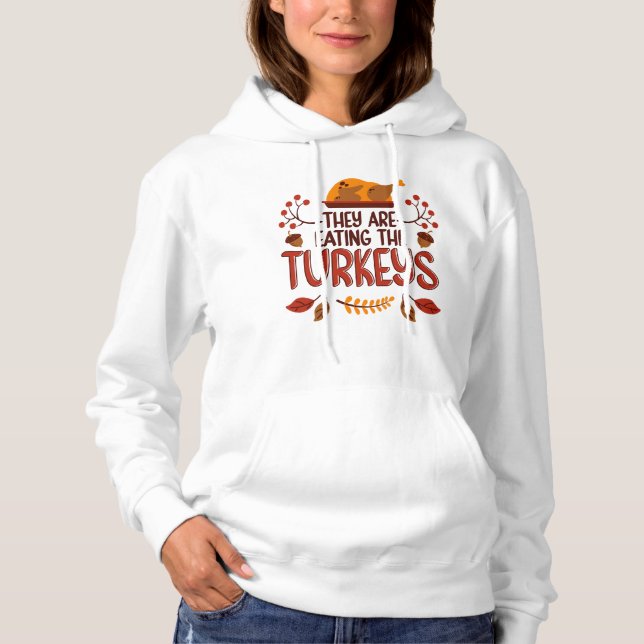 De äter kalkonerna t shirt (Framsida)