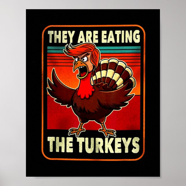 De äter Turkiet Lusnyj Donald Trump Thanksgi Poster (Framsidan)
