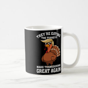 De äter turkonerna - Lustigt Turkiet Thanksgi Kaffemugg