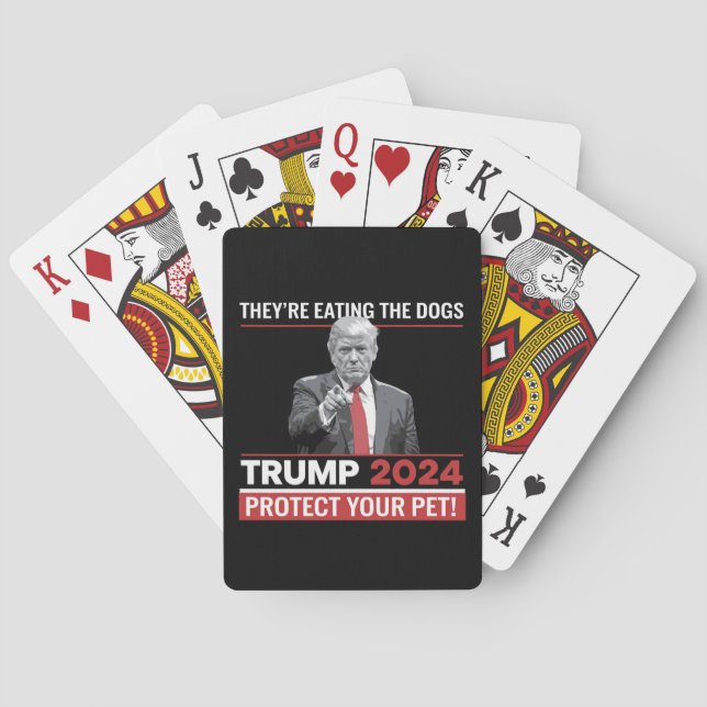 De äter upp Hundar Trump 2024 Debatt Casinokort (Baksidan)