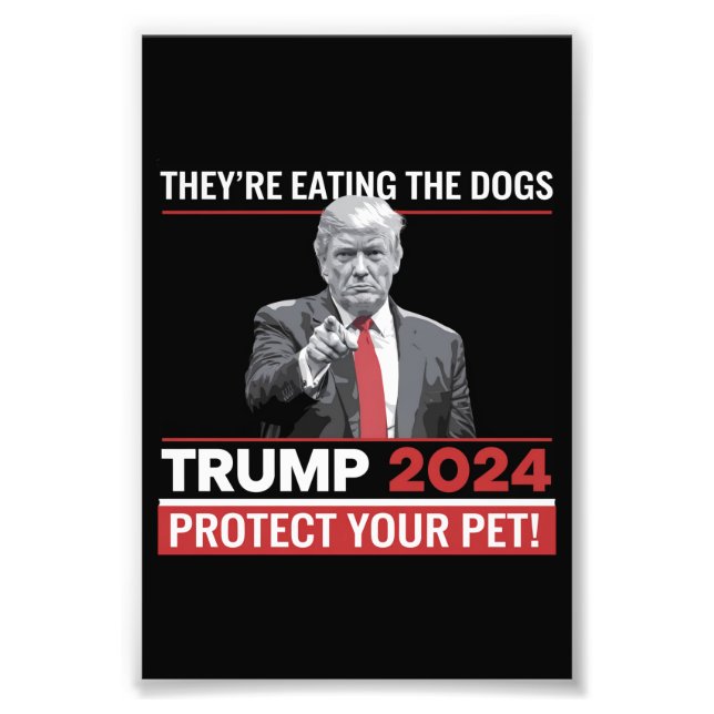 De äter upp Hundar Trump 2024 Debatt Fototryck (Framsidan)
