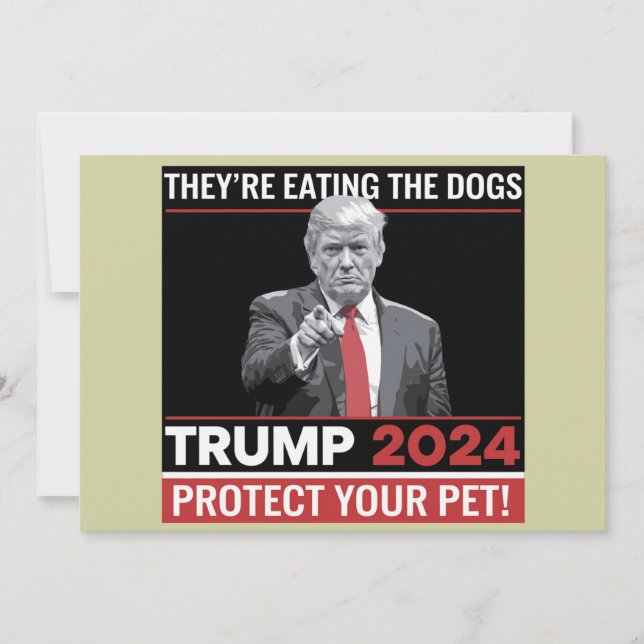 De äter upp Hundar Trump 2024 Debatt Inbjudningar (Framsida)