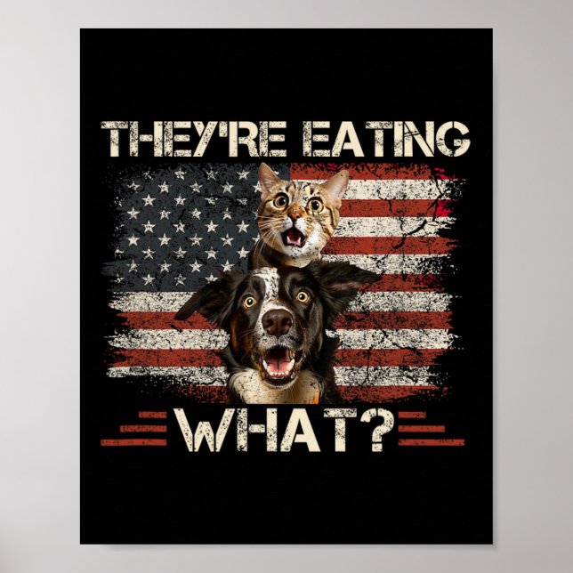 De äter vad hund katt oss presidentval  poster (Framsidan)