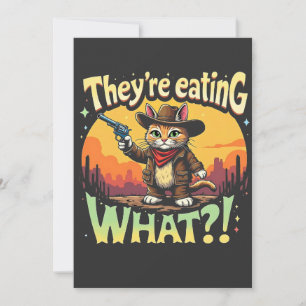 De äter Vad Trump Val Katt Cowboy Inbjudningar