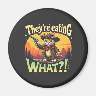 De äter vilken klump Cat Cowboy Magnet