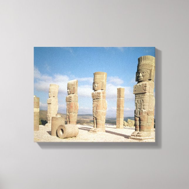 De atlanteanska kolonnerna ovanpå Pyramid B Canvastryck (Framsida)