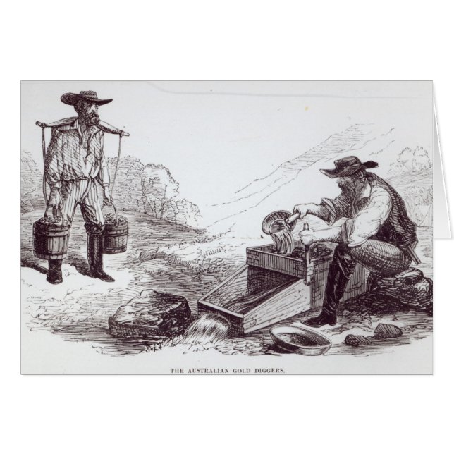 De australiensiska guldgrävarearna hälsningskort (Framsidan Horizontal)