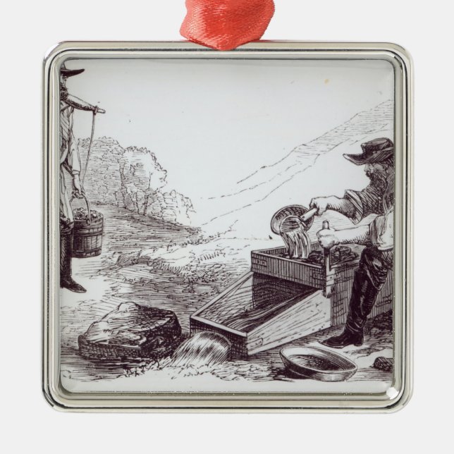 De australiensiska guldgrävarearna julgransprydnad metall (Framsidan)