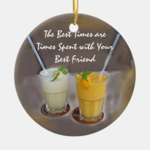 De bäst tiderna är tider med din bästa vän julgransprydnad keramik