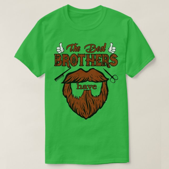 De bästa BROTHERS har Beards FUNNY BROTHERS T Shirt (Design framsida)