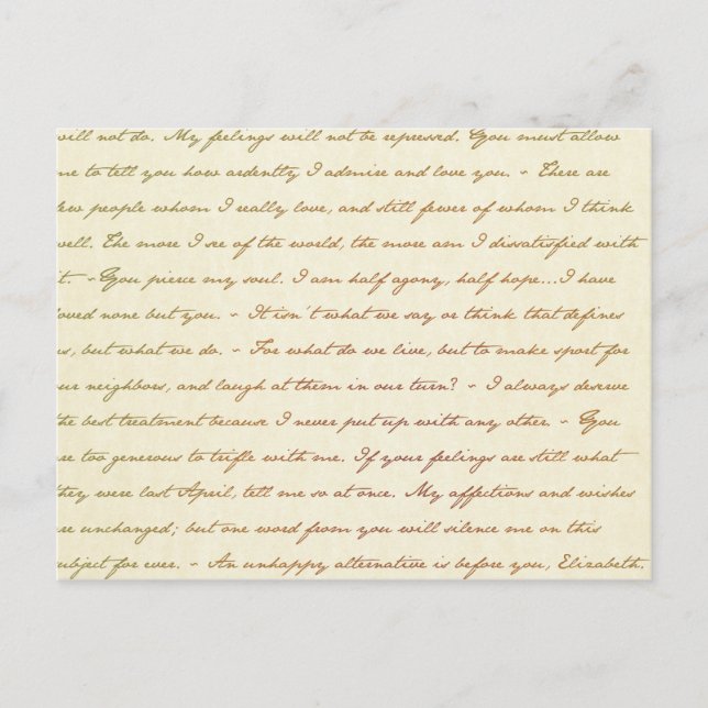 De bästa citaten från Jane Austen Vykort (Framsida)
