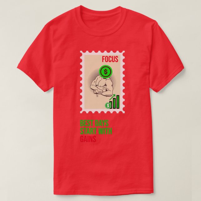 De bästa dagarna börjar med vinster t shirt (Design framsida)