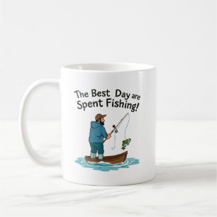 De Bästa Dagarna Tillbringas med Fiske Kaffemugg