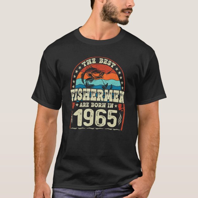 De bästa fiskarna föds 1965 och är födda 1965 t shirt (Framsida)