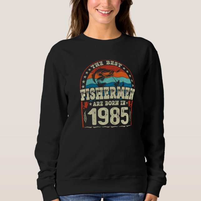De bästa fiskarna föds 1985 och är födda 1985 t shirt (Framsida)