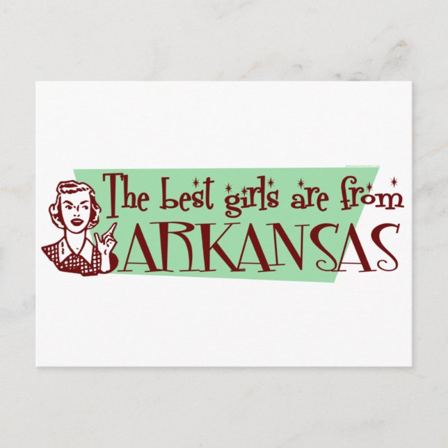De bästa flickorna kommer från Arkansas Vykort (Framsida)