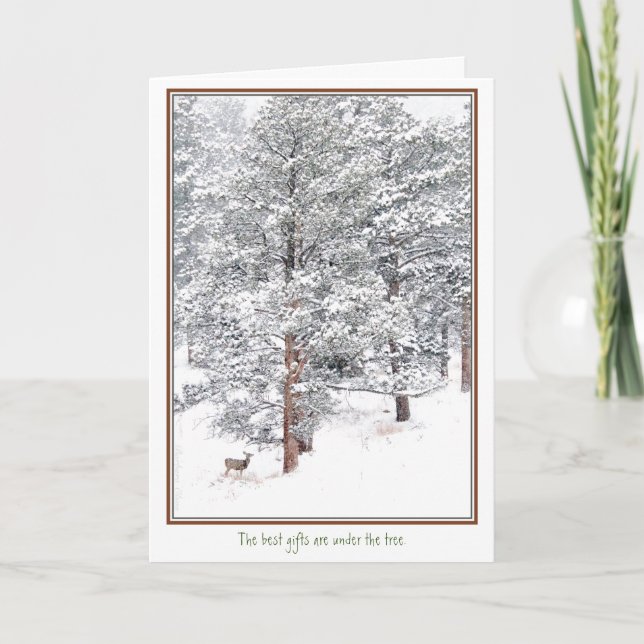 De bästa gåvorna finns under träd. helgkort (Framsida)
