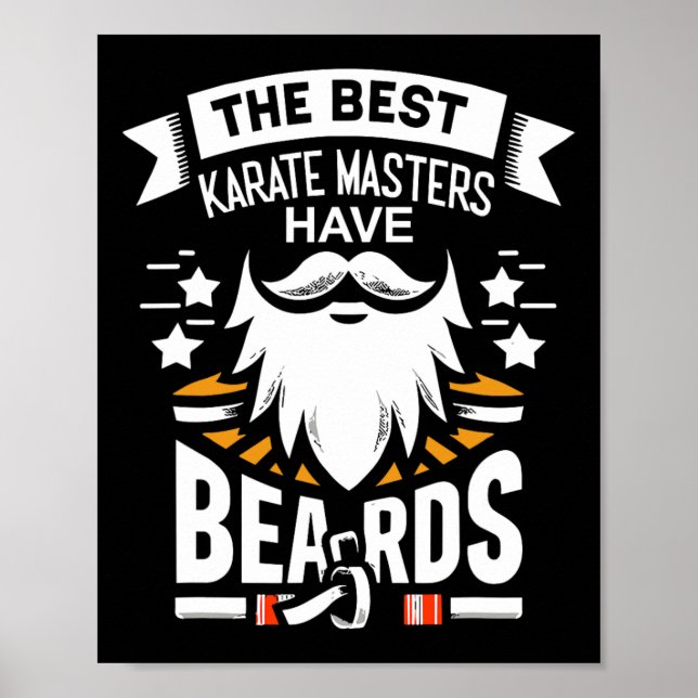 De bästa karatabrikerna har Beards Funny Dojo Lea Poster (Framsidan)