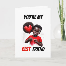 De bästa kompisarna melanin Valentiness bff Helgkort