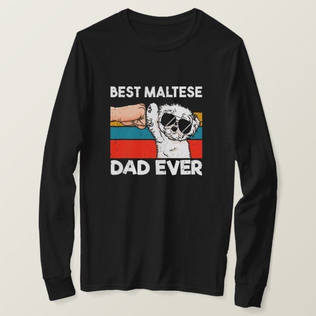 De bästa maltesiska Hundälskarna Pappa någonsin Ro T Shirt (Design framsida)