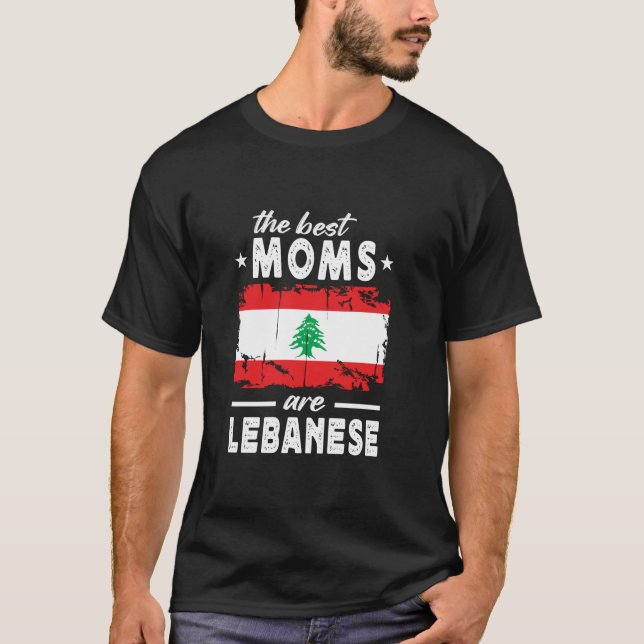 De bästa mammorna är libanesiska mors dag Libanon  T Shirt (Framsida)