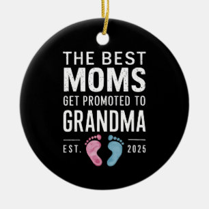 De Bästa Mammorna Beforderas Till Mormor Est 2025 Julgransprydnad Keramik