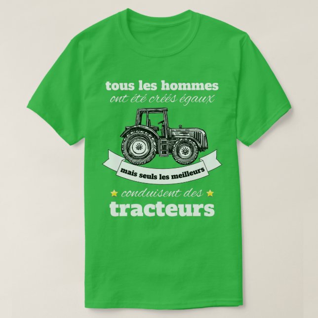 De bästa männen kör traktorer t shirt (Design framsida)