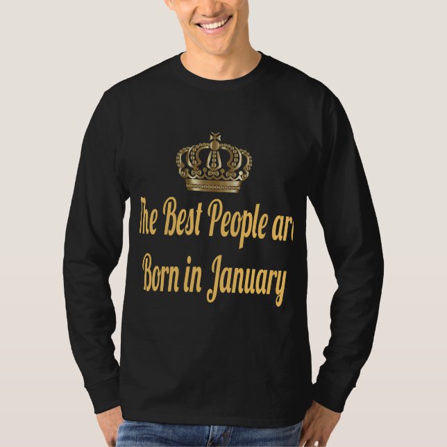De bästa människorna föds i januari t shirt (Framsida)
