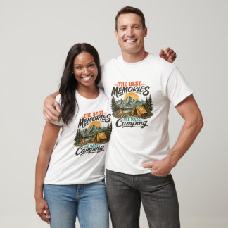 De bästa minnena görs camping t-shirt Berg