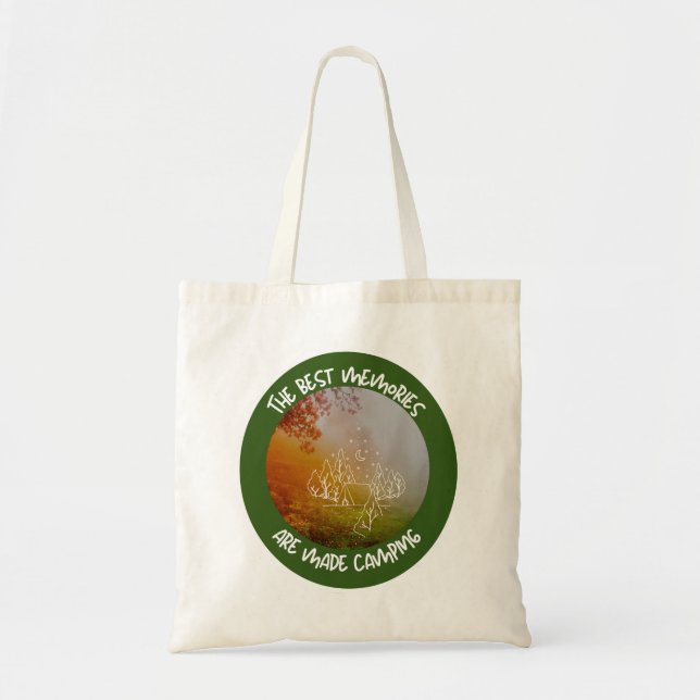De bästa minnena har gjorts av Camping Tote Bag Tygkasse (Framsidan)