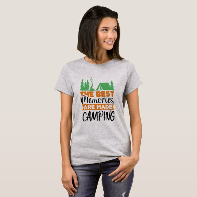 De bästa minnena har gjorts till camping t shirt (Hel framsida)