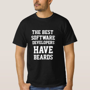 De Bästa Mjukvaruutvecklarna Har Skägg T-Shirt