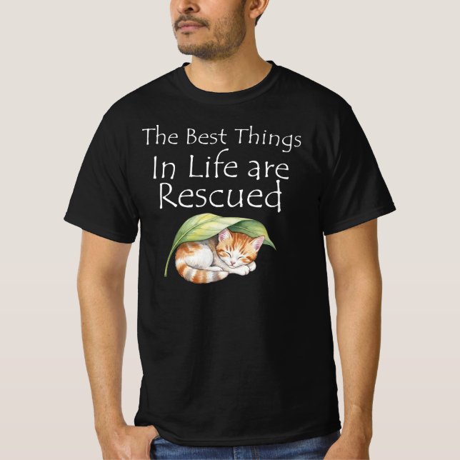 De bästa sakerna i livet räddas t shirt (Framsida)