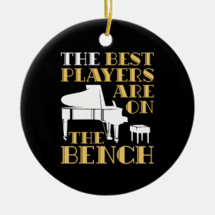 De bästa spelarna är på Bench Piano Julgransprydnad Keramik