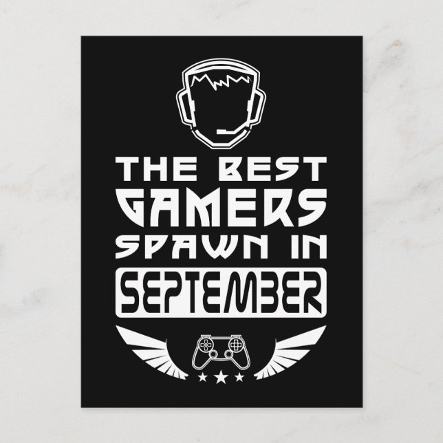 De bästa spelen i september vykort (Framsida)